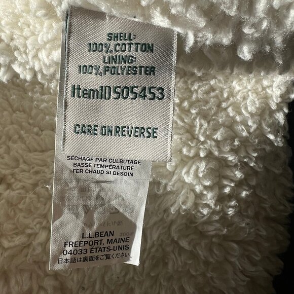 L.L.Bean Scotch Plaid Flannel Shirt Sherpa-Lined Zip Hoodie - Picture 12 of 14